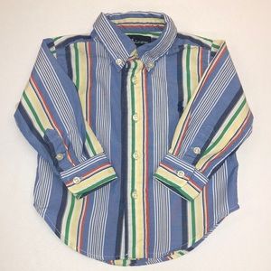 BABY Ralph Lauren Long Sleeve Button Down Shirt Size 9 Months